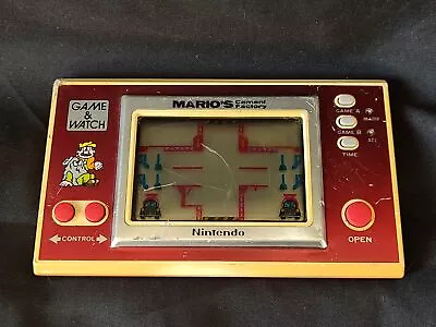 Vintage Nintendo GAME&WATCH MARIO'S Cement Factory Handheld Game Tested-g0213- • $155