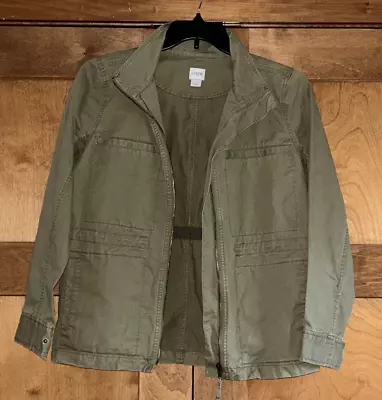 J Crew Jacket Womens MEDIUM Military Green Utility Field EXC! • $24