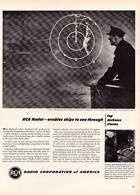 Print Ad 1947 Radio Corporation Of America RCA Radar LIFE Magazine READ • $8.20