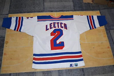 Vintage 90s Starter NHL New York Rangers Brian Leetch Hockey Jersey Mens XL • $125