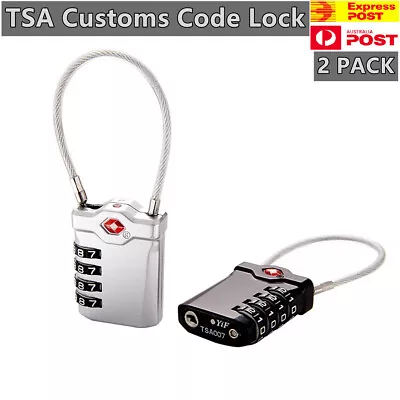 $18.50 • Buy 2PACK Luggage TSA Customs Code Lock 4-Digit Combination Security Padlock Travel
