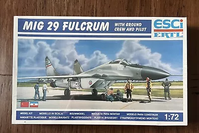 ERTL 9095 1:72 Scale MIG 29 Fulcrum Airplane Kit W/Ground Crew & Pilot • $12.75