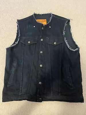 Denim Motorcycle Vest Men’s Size Medium. • $25