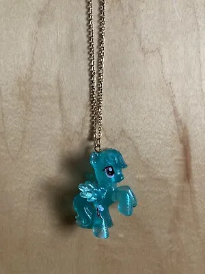 Handmade Rainbow Dash Necklace MLP My Little Pony New Nickel-free Teal Glitter • $8.50