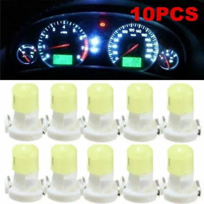 10x White T3 Neo Wedge Car LED Bulbs Cluster Instrument Dash Climate Base Lights • $14.28