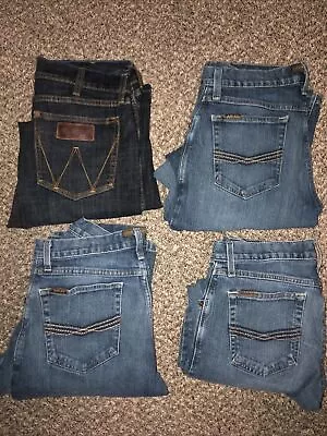 Lot Of 4 Men’s Jeans Size 30x30 Ariat And Wrangler • $80