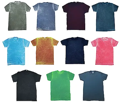 Multicolor Acid Wash T-shirts  Adult S - 3XL Short Sleeve 60/40 Cotton/Polyester • $8.70