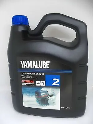 YAMAHA Genuine Yamalube 2 Stroke Outboard Motor Oil TC-W3 4 Litre *NEW* Marine • $74.95