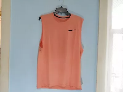NIKE Dri-Fit Tank Top Muscle Shirt Peachy-Pink Mens Size Small Retail $35 • $21.97