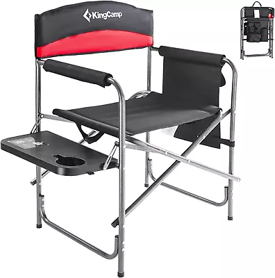 KingCamp Folding Camping Directors Chair Oversize 20.86  Wide Heavy People 200kg • £64.99