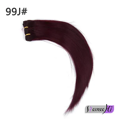 3/4 U Part Half Wig Real Human Hair Straight BrownBlonde Highlights Machine Weft • £162.99