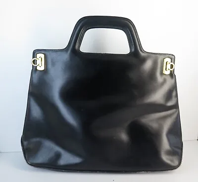 Salvatore Ferragamo Black Leather Wanda M Bag RRP $4250. Great Work Tote • $400