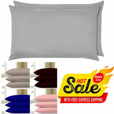 £3.30 • Buy 2 X Pillow Case Housewife & Oxford Luxury Cases Poly Cotton Bedroom Pillow Cover