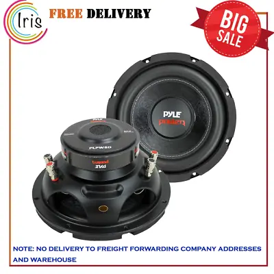 Pyle 8 Inch 1600W DVC 4 Ohm Car Audio Subwoofer Speaker Set Black (2 Pack) • $52.90