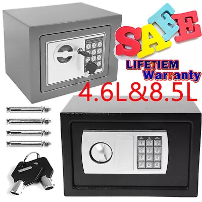 £29.59 • Buy Small Solid Steel Digital Safe Home Office Heavy Duty Fireproof Money Box 3Color