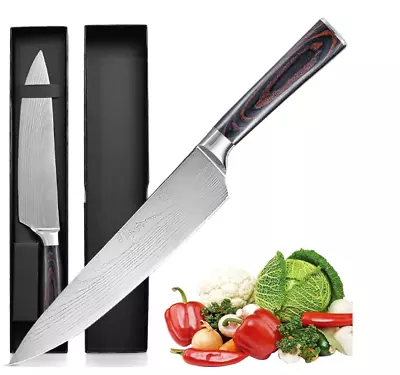 Pro Stainless Steel Chef Knife Set Japanese Damascus Sharp Kitchen Knives Blade • $23.99