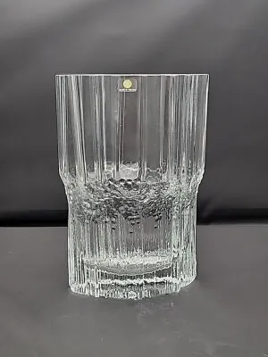 Vintage Ittala Tapio Wirkkala Finland Art Glass 8  Oval Vase Mid Century Modern  • £100.28