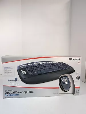 Microsoft Optical Desktop Elite Bluetooth Keyboard And Mouse Wireless 1002 READ • $19