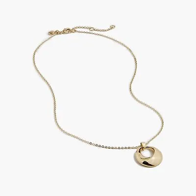 J Crew Gold Tone Gold Pendant Necklace Small Pendant • $19.99