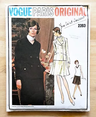 Vogue Paris Original Yves Saint Laurent Sewing Pattern 2393 Uncut Size 14 Rare • $75