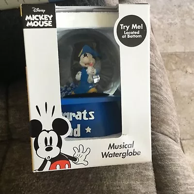 Disney Mickey Mouse Graduation Musical Water Globe With Graduation Music Limited • $8.95