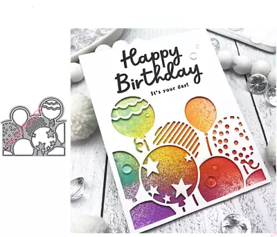 Balloons Metal Cutting Die Cuts Decoration Stencils DIY Decorative Crafts Card  • £4.09