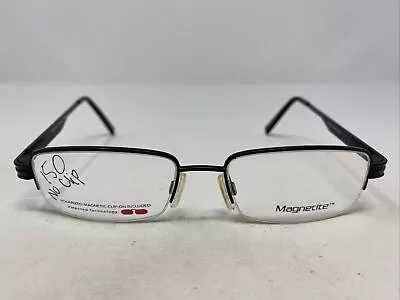 Magnetite MG 789 90 52-17-140 Matte Black Metal Half Rim Eyeglasses Frame CQ37 • $65