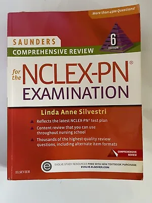 $19 • Buy Saunders Comprehensive Review For The Nclex-Pn Examination By Linda Silvestri