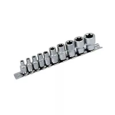 10pc Female Star Torx E Socket Set E4 E5 E6 E7 E8 E10 E12 E14 E16 E18 1/4 & 3/8 • $8.62