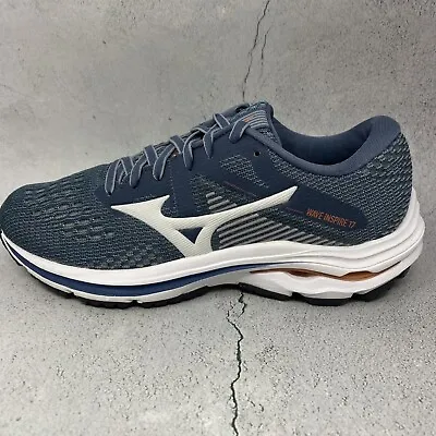 Mizuno Wave Inspire 17 Womens Sz 7 M Blue Gray Athletic Active Running Shoes • $27.99