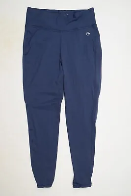 Horze Steel Blue Pull-On Active Silicone Equestrian Riding Leggings Womens Sz 28 • $25.97