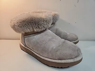UGG Women’s 1094329 Selene Bailey Bow Nautical Rope Grey Suede Boots SIZE 11 • $40