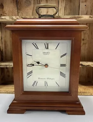 Seiko Quartz Westminster Whittington Wooden Mantle Chime Clock Working • $49.99