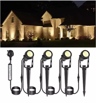 4 In 1 Garden Spike Lights Extendable Garden Lights Mains Powered 12V Low Volt • £29.99