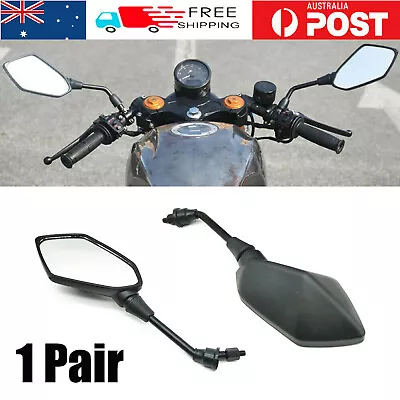 10mm Motorcycle Bike Rear View Side Mirror For Honda/Kawasaki/Suzuki Universal • $21.99