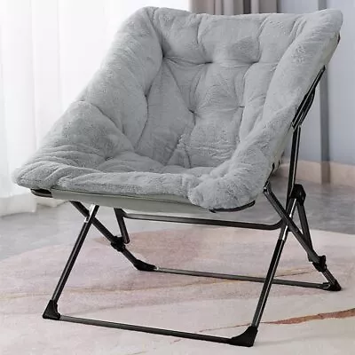 OAKHAM Comfy Saucer Chair For Adults Kids Reading Lounge Dorm Bedroom Chair Gray • $30.59