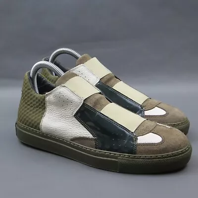 Maison Margiela Womens Shoes Size 7 Green Leather Slip On Comfort Sneakers • $63.74