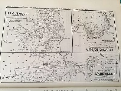 VINTAGE SEA CHART / NAUTICAL MAP 1961 - France St Guenole L’Aberildut • £3.25