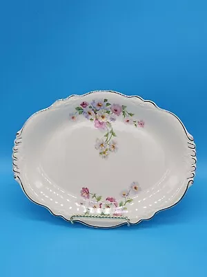 Homer Laughlin Virginia Rose Fluffy Rose Large Oval Serving Platter • $15