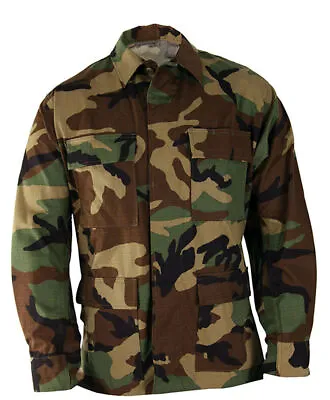 1980s Military Surplus BDU Jacket WOODLAND CAMO - IRREGULARS • $19.99
