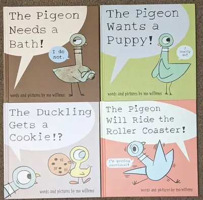 MO WILLEMS PIGEON LOT 4~Cookie~Puppy~Needs Bath~Roller Coaster~ LIKE NEW • $18.99
