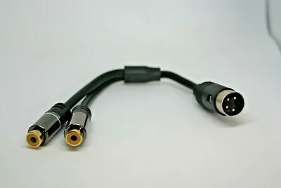 Quad 4 Pin Din Male To Dual Gold Female RCAs HD Audiophile Cable NEW  • $23.99