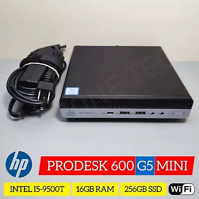 HP ProDesk 600 G5 Desktop Mini PC I5 9th Gen 256GB SSD 16GB RAM Win 11 Pro WIFI • $169.99