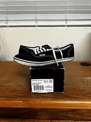 Size 9 Pre-Owned - VANS Authentic Lo Pro Low Black/White VN-0GYQ-6BT • $34