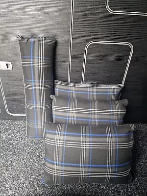 VW Camper Van Gti Tartan  Cushions Pillows X4 Volkswagen T5 T6 Transporter Blue  • £80