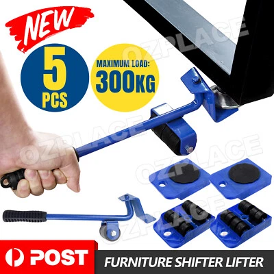 $14.95 • Buy Heavy Furniture Moving Lifter Roller Move Tool Set Wheel Mover Sliders Kit AU