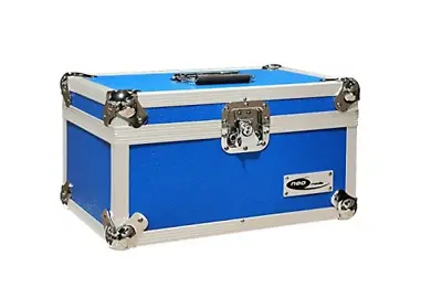7” Dj Aluminum Blue Record Storage Box Case For 200 Vinyl Singles Neo +Free24h • £49.79