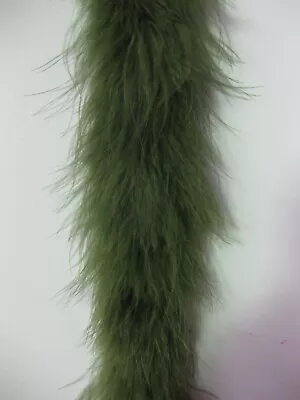 Green Moss Marabou Feather Boa 6ft Sold By Piece • $10