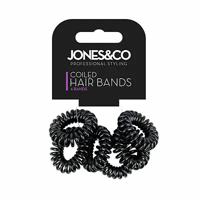 6pk HAIR Bobbles Spiral Coil Elastic Tangle Free Stretchy Wired Plastic Bands UK • £2.74