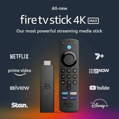 Amazon Fire TV Stick 4K Max Voice Remote TV Control Streaming Box Netflix HDR • $99.99